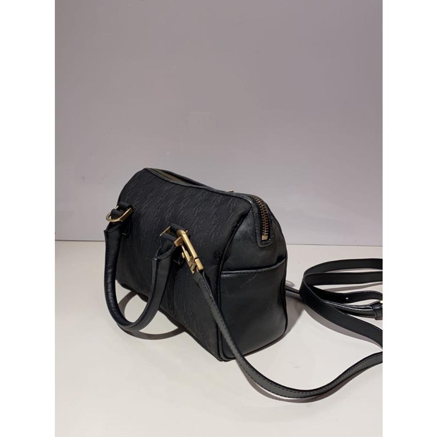 BOTTEGA VENETA ボッテガ　バッグ　ボストン　 ショルダー　革 BOTTEGA VENETA◇モノグラム/ミニボストン/ショルダーバッグ/--/BLK