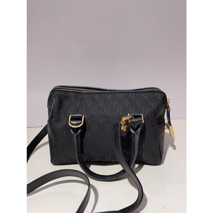 BOTTEGA VENETA◇モノグラム/ミニボストン/ショルダーバッグ/--/BLK