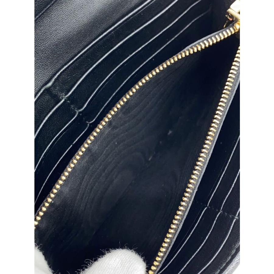 MIU MIU◇マトラッセロングウォレット/長財布/レザー/BLK/レディース