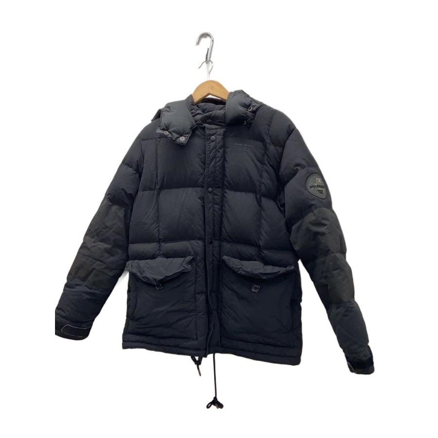 POLEWARDS◇ダウンジャケット/L/ナイロン/BLK : セカンドストリート