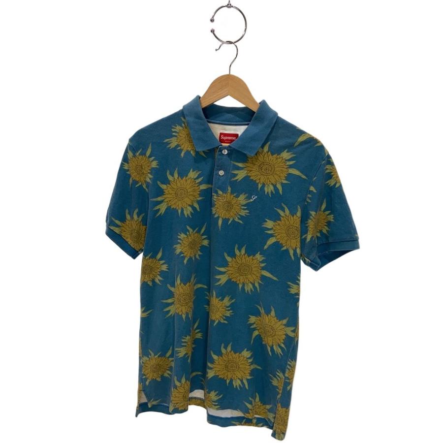 Supreme◇ポロシャツ/S/コットン/BLU/15SS SUNFLOWER POLO : セカンド