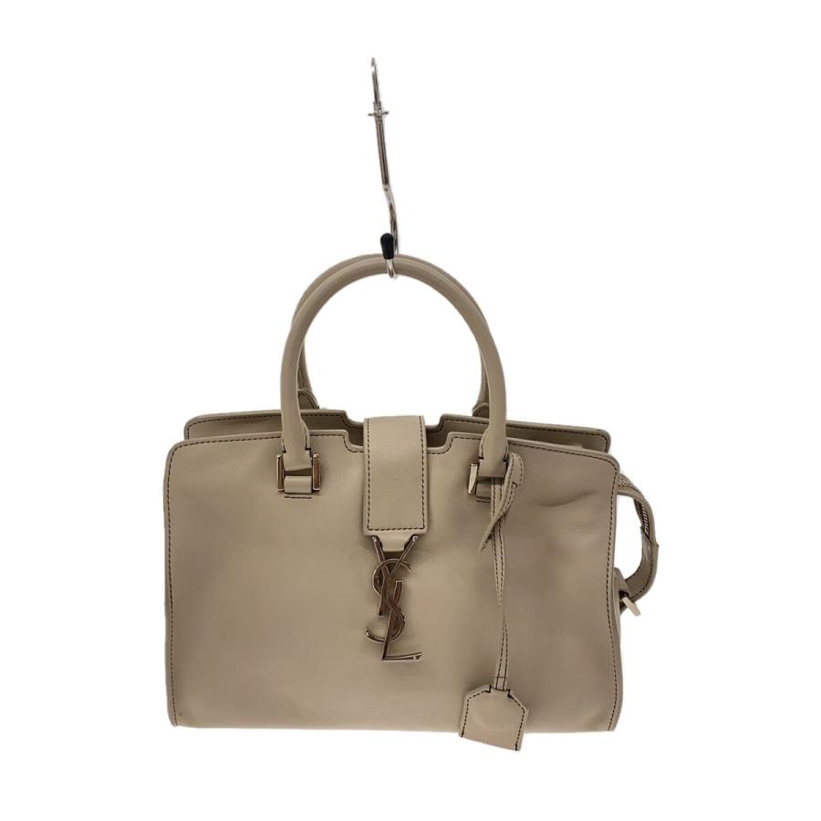 SAINT LAURENT◇ベイビーカバス/ハンドバッグ/レザー/BEG/GNR424868