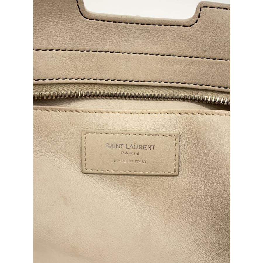 SAINT LAURENT◇ベイビーカバス/ハンドバッグ/レザー/BEG/GNR424868