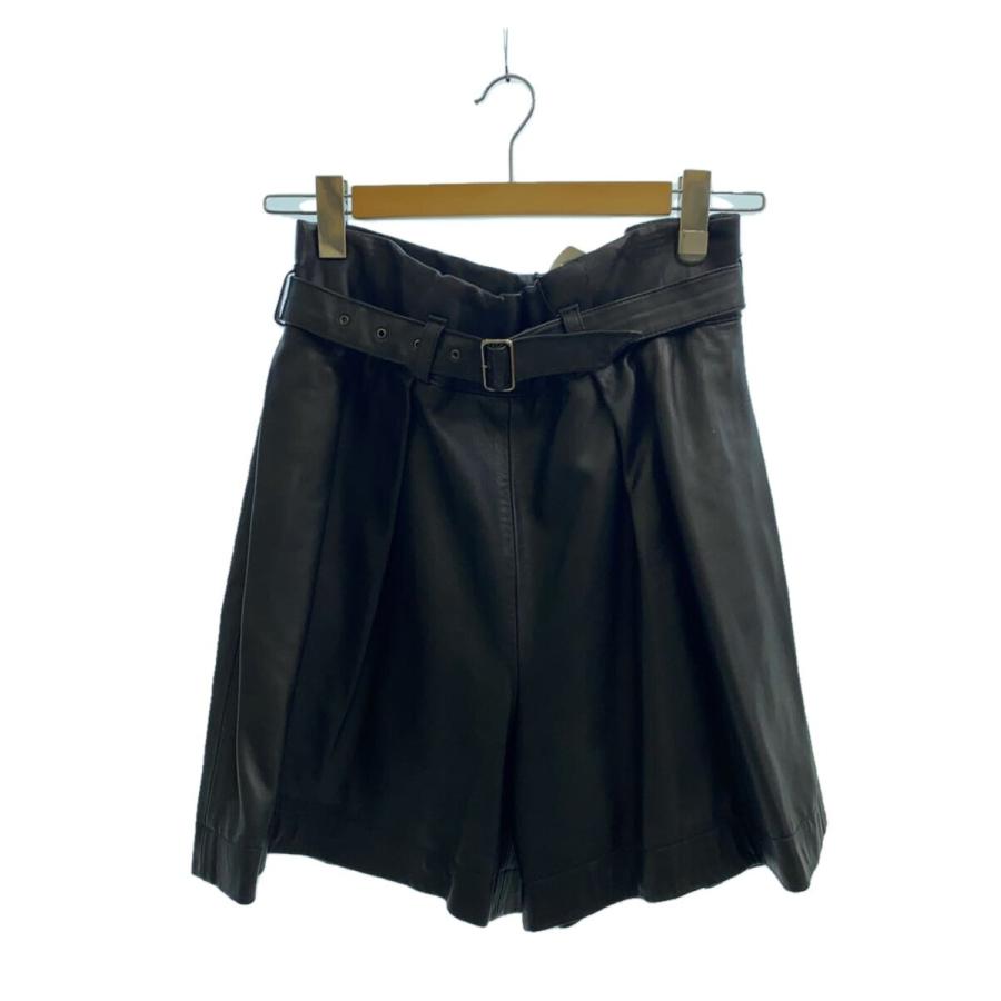 ISSEY MIYAKE◇91AW/アーカイブ/ベルト付/レザーショートパンツ/M/羊革  