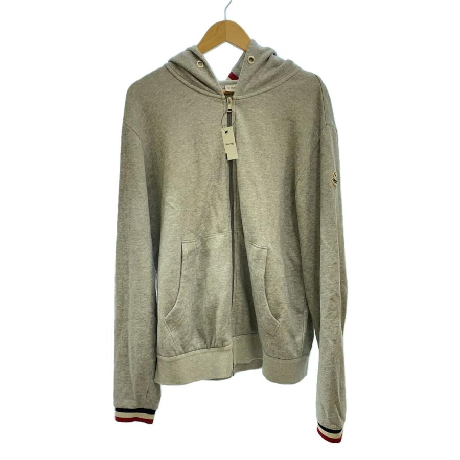 MONCLER◇19年製/MAGLIA CARDIGAN/ジップパーカー/XXL/コットン/GRY 