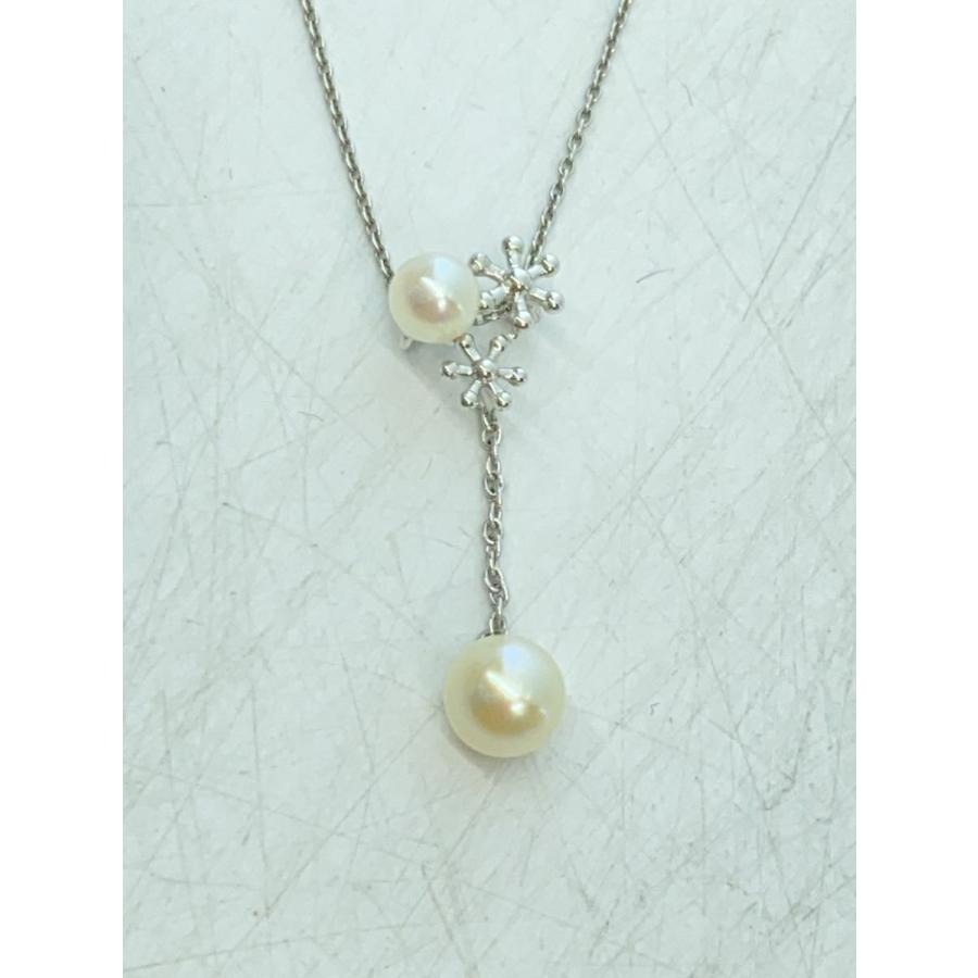 TASAKI People K18 WG パールネックレス TASAKI◇K18WG/パールネックレス/--/パール/SLV/トップ有/レディース