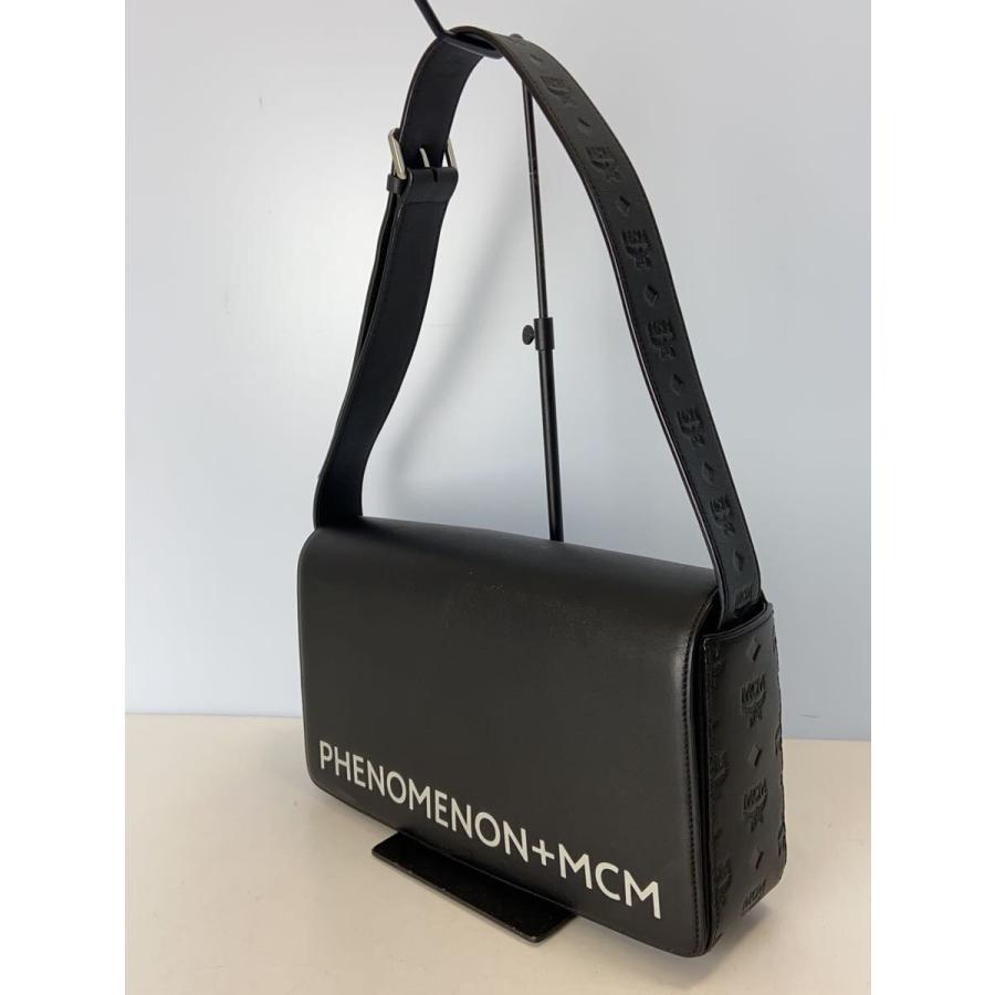 MCM  ショルダーバック　革 MCM◇ショルダーバッグ/レザー/BLK : セカンドストリートYahoo!店