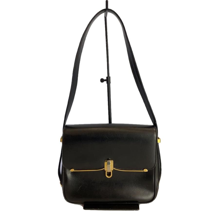 BALLY◇ショルダーバッグ/レザー/BLK/無地 : セカンドストリートYahoo