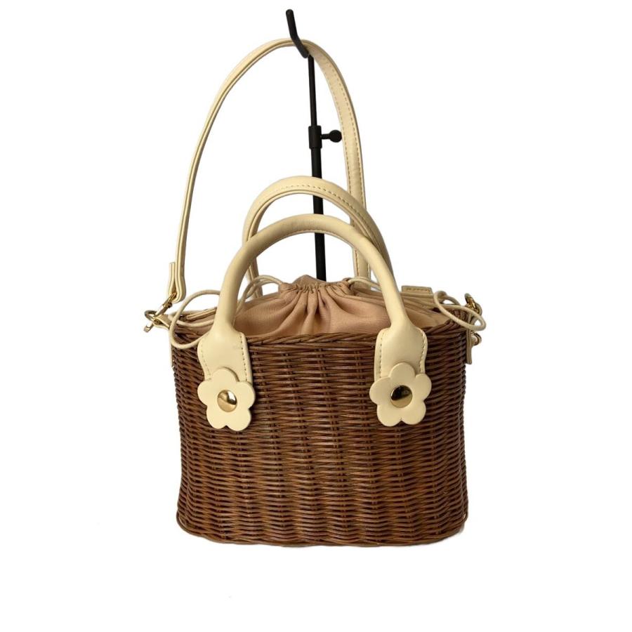 MARY QUANTマリークワント　カゴバッグ　ラタン　ショルダーバッグ MARY QUANT◇ラタン2WAYカゴバッグ/--/BRW : セカンドストリートYahoo