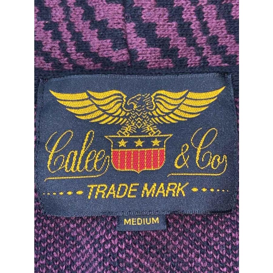 CALEE◇ガウンコート/カーディガン(厚手)/M/コットン/PUP/総柄 