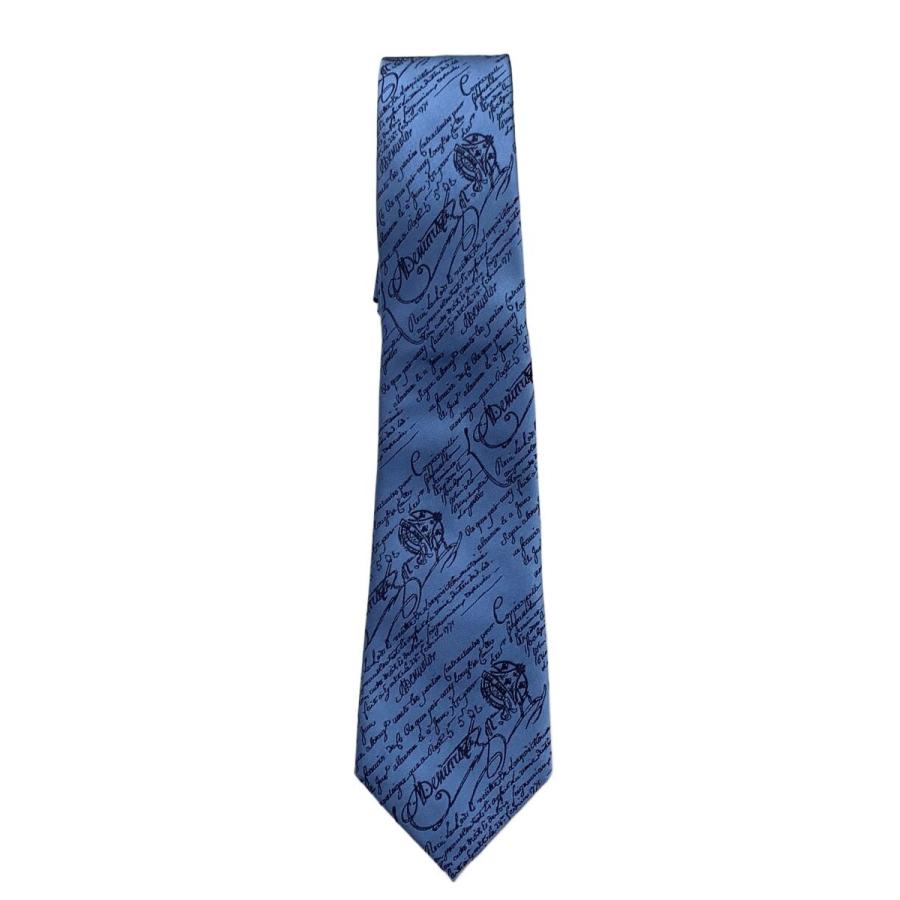 BERLUTI ネイビー シルク ネクタイ BERLUTI◇ネクタイ/シルク/BLU/総柄/メンズ : セカンドストリートYahoo