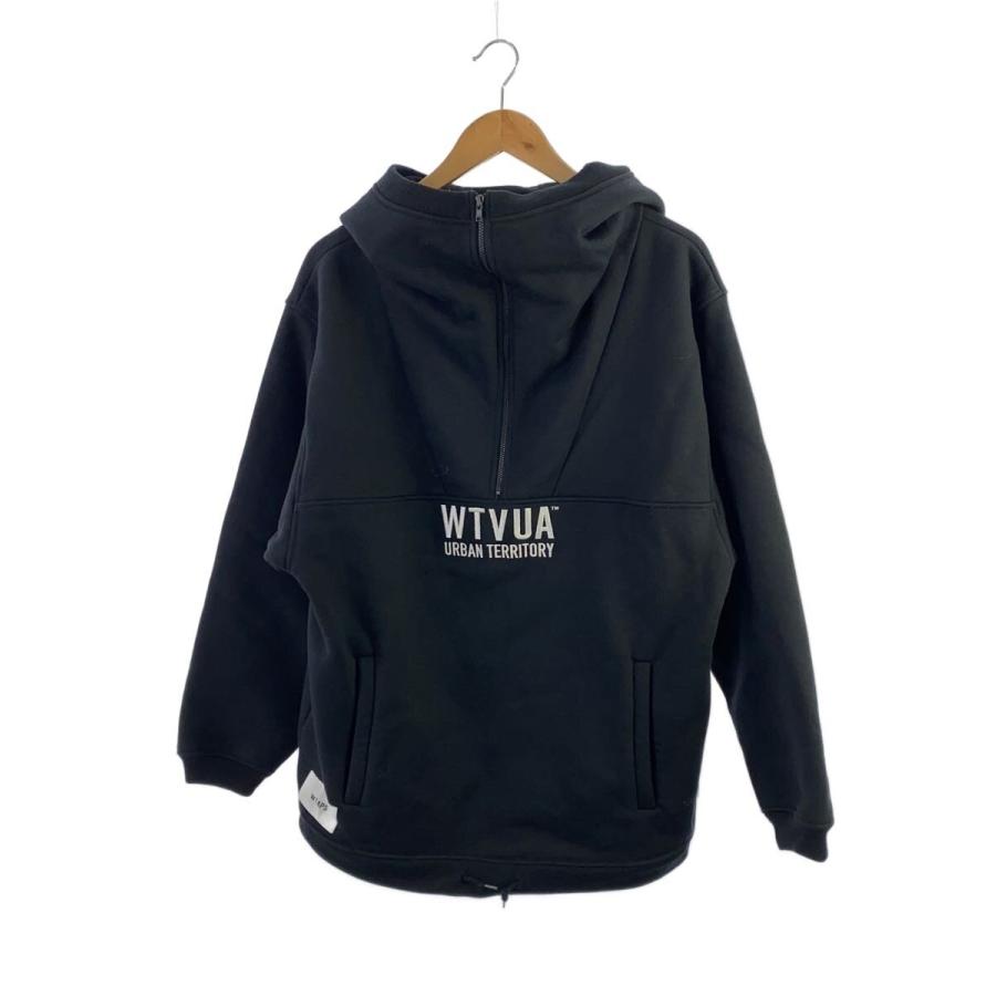 WTAPS◇パーカー/3/コットン/BLK/202ATDT-CSM28/ハーフジップ