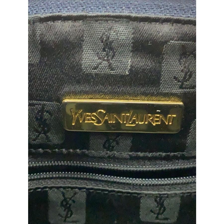 YVES SAINT LAURENT◇ショルダーバッグ/--/NVY/無地// : セカンド