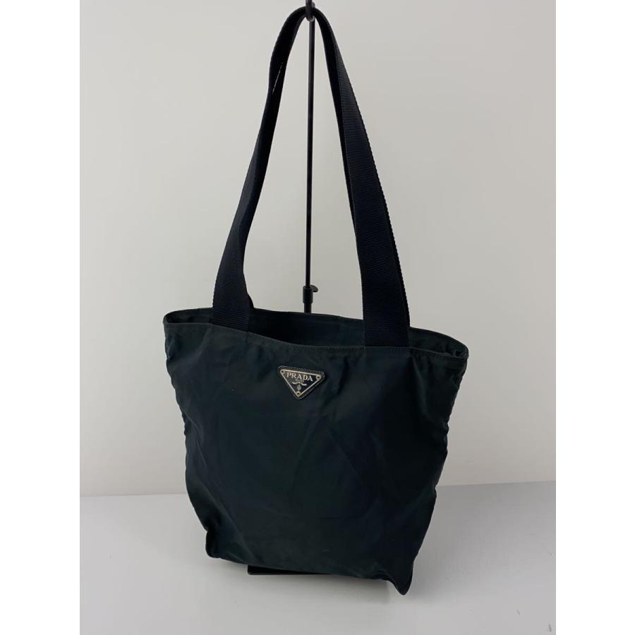 PRADA◇テスート/トートバッグ/ナイロン/BLK/無地/407701// : セカンド
