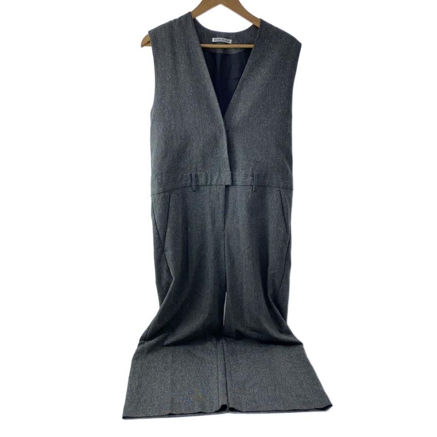 R'IAM-PLAGE◇24AW/Vネックオールインワン/38/ウール/GRY/無地/24-040