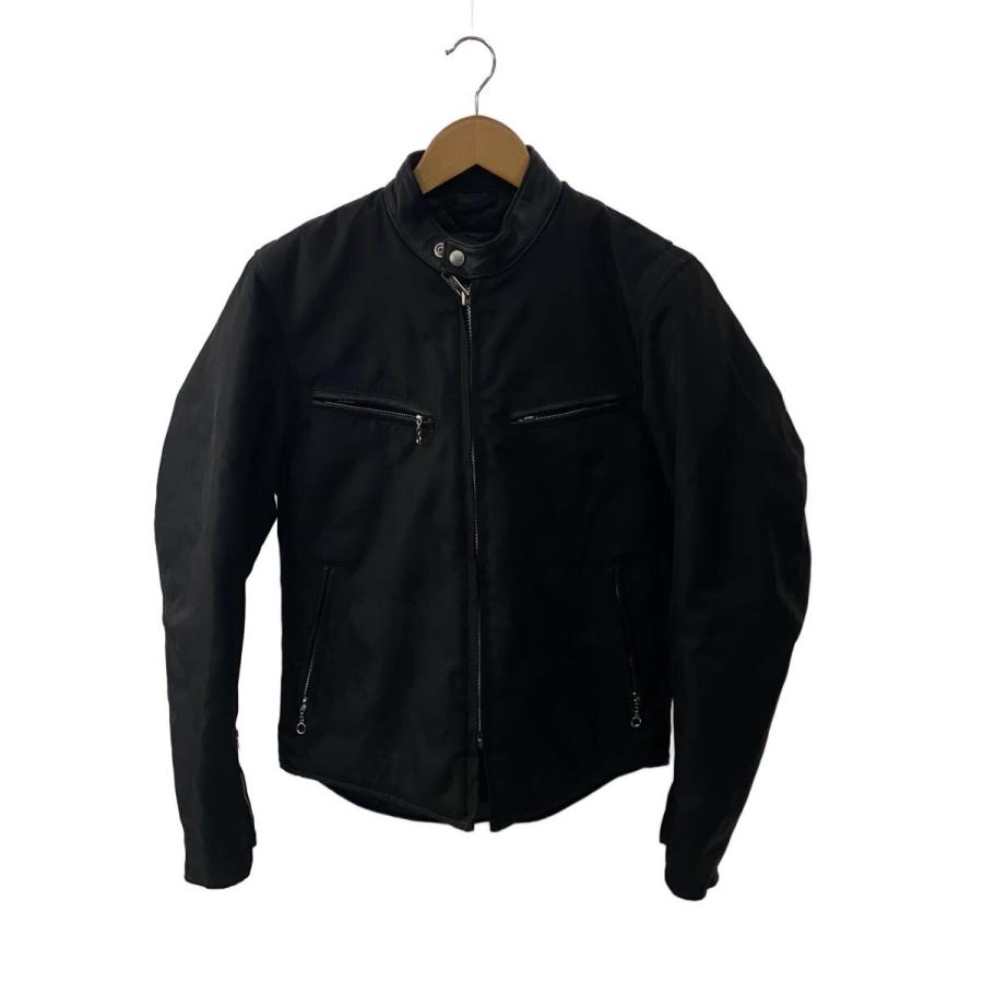 Schott レザージャケット　M Schott◇ジャケット/M/ポリエステル/BLK/無地/3102079 : セカンド