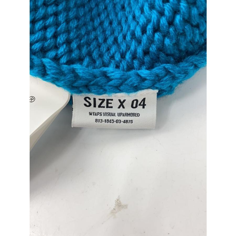WTAPS◇ニット・セーター(厚手)/4/ポリエステル/BLU/無地/242MADT