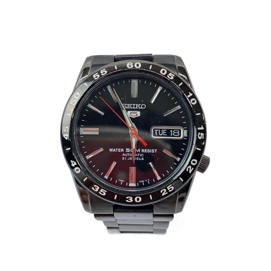 時計 SEIKO 5 7S26-02T0 SEIKO◇自動巻腕時計/アナログ/ステンレス/BLK/BLK/7S26-02T0