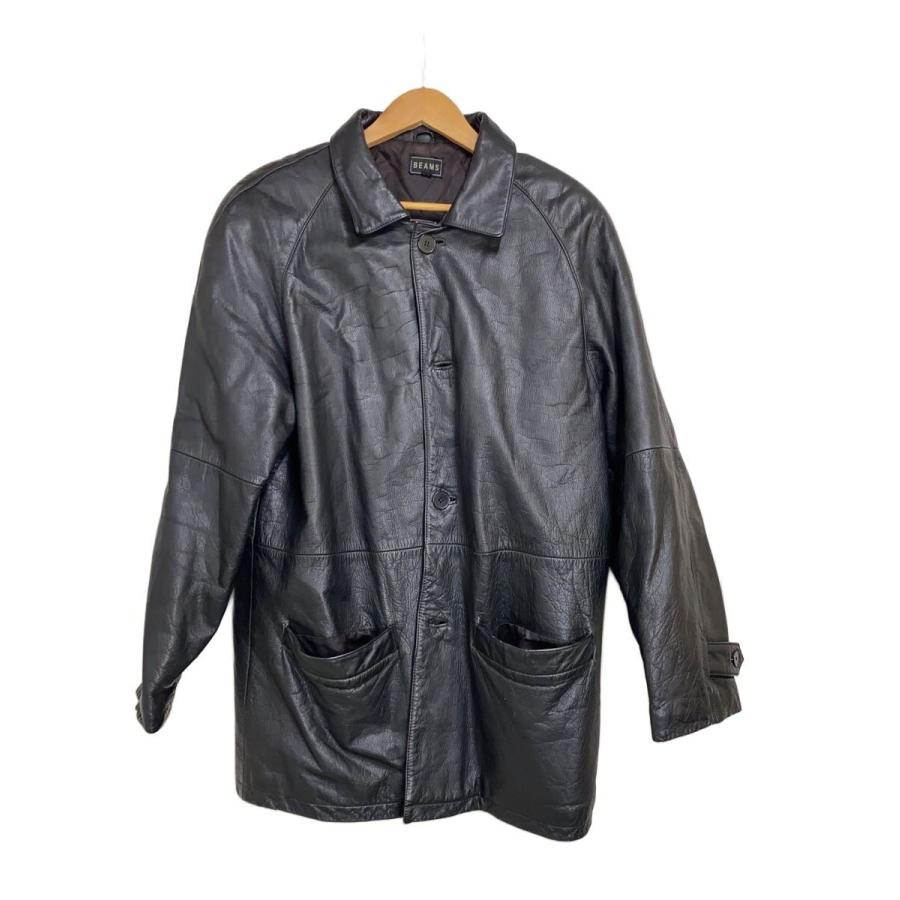 BEAMS◇90s/カーコート/L/レザー/ブラック : セカンドストリートYahoo