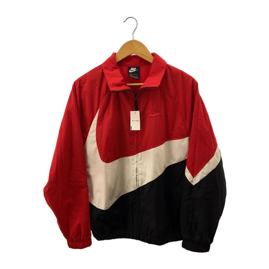 NIKE◇ナイロンジャケット/S/ナイロン/RED/レッド/赤/無地