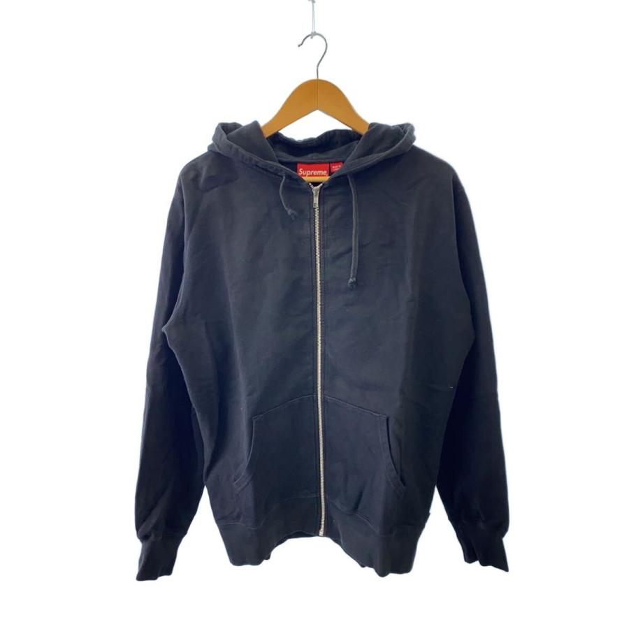 Supreme◇ジップパーカー/L/コットン/BLK/無地 : セカンドストリート