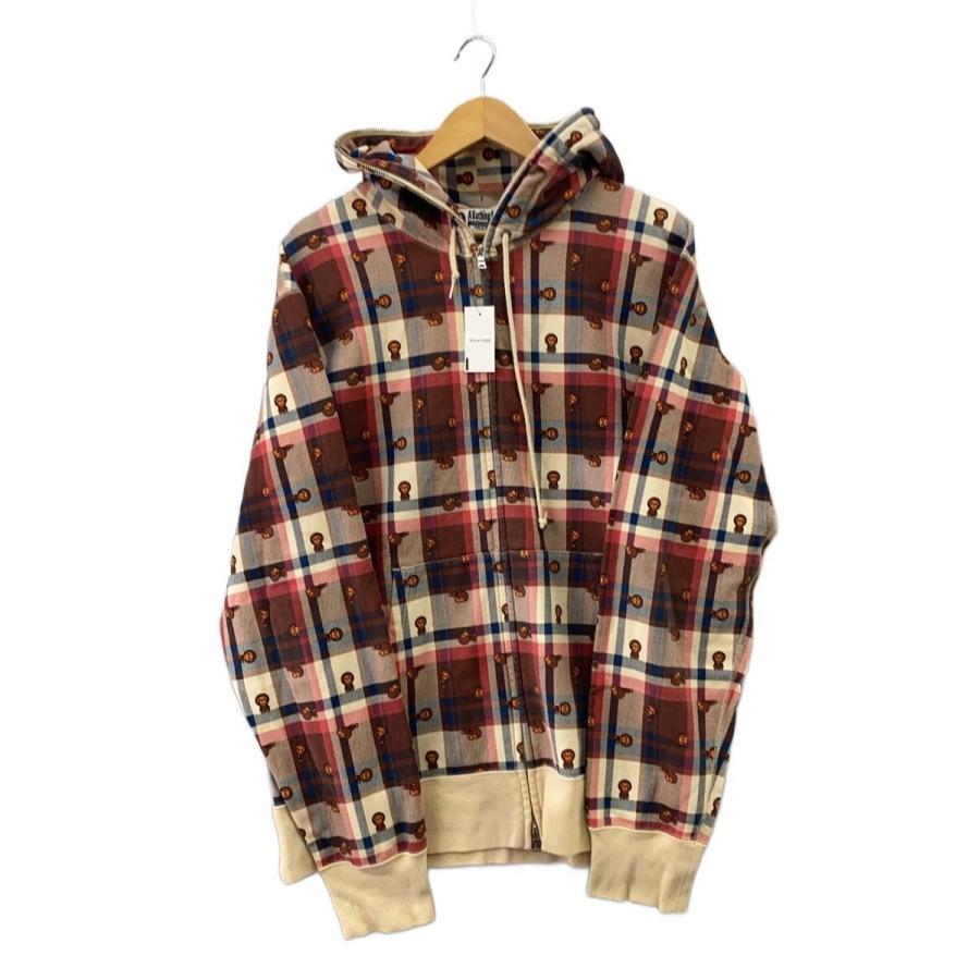 美品　A Bathing Ape　エイプ　ジップパーカー XL A BATHING APE◇ジップパーカー/XL/コットン/マルチカラー/チェック/A