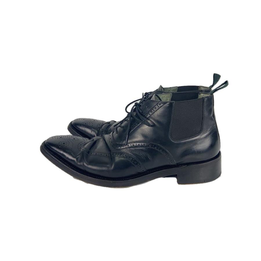 BURBERRY BLACK LABEL◇サイドゴアブーツ/26.5cm/BLK/レザー 