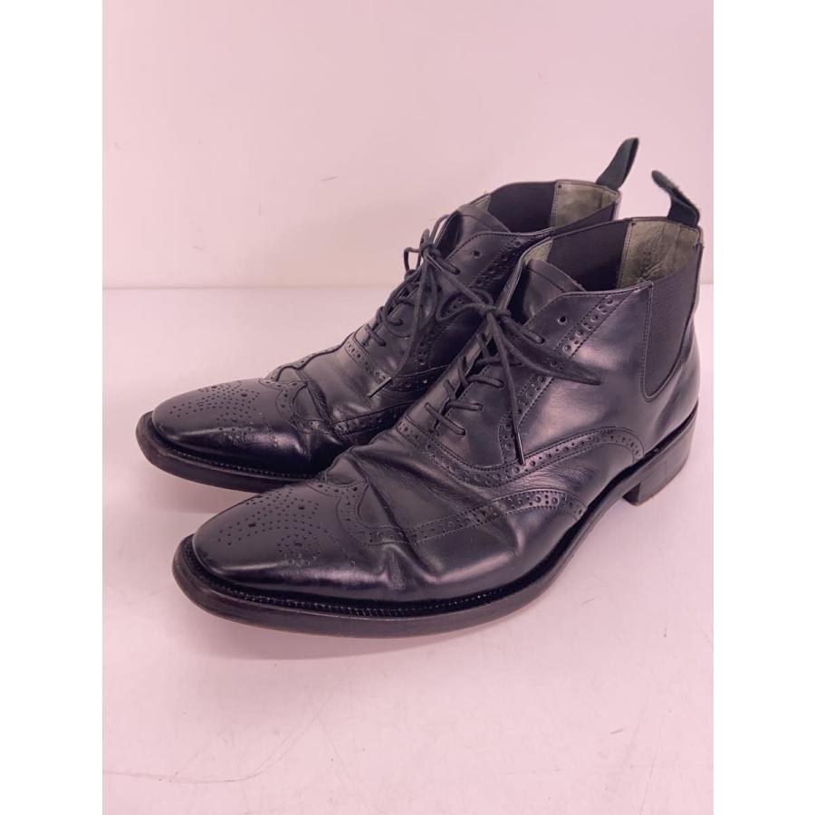 BURBERRY BLACK LABEL◇サイドゴアブーツ/26.5cm/BLK/レザー 
