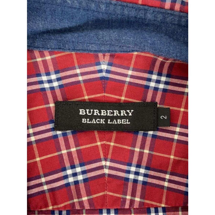 BURBERRY BLACK LABEL◆7分袖シャツ/2/コットン/RED/チェック/D1M18-717-16｜ssol-shopping｜03