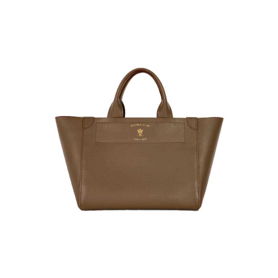 A.D.M.J.◇トートバッグ/レザー/BEG : セカンドストリートYahoo!店