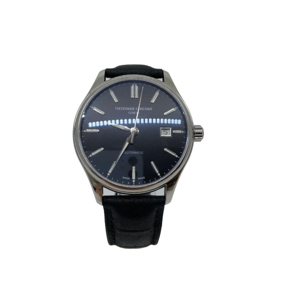 FREDERIQUE CONSTANT◇自動巻腕時計/アナログ/レザー/BLK/BLK/FC