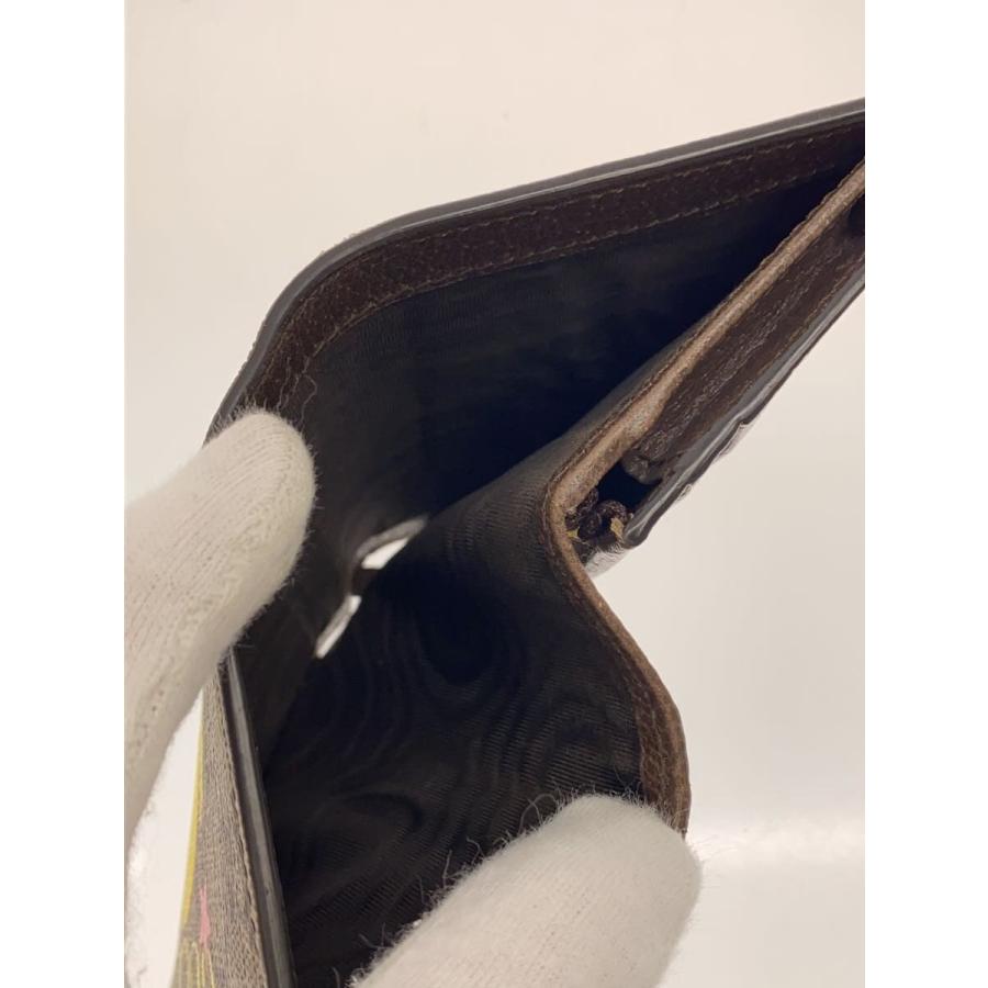 GUCCI◇2つ折り財布_GGスプリーム/PVC/BRW/総柄/レディース : セカンド