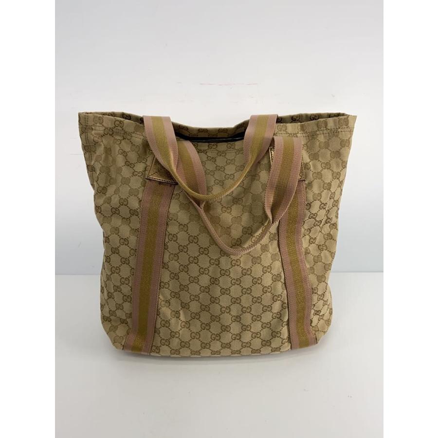 GUCCI◇トートバッグ_GGナイロン＆ウェブ/キャンバス/PNK// : セカンド