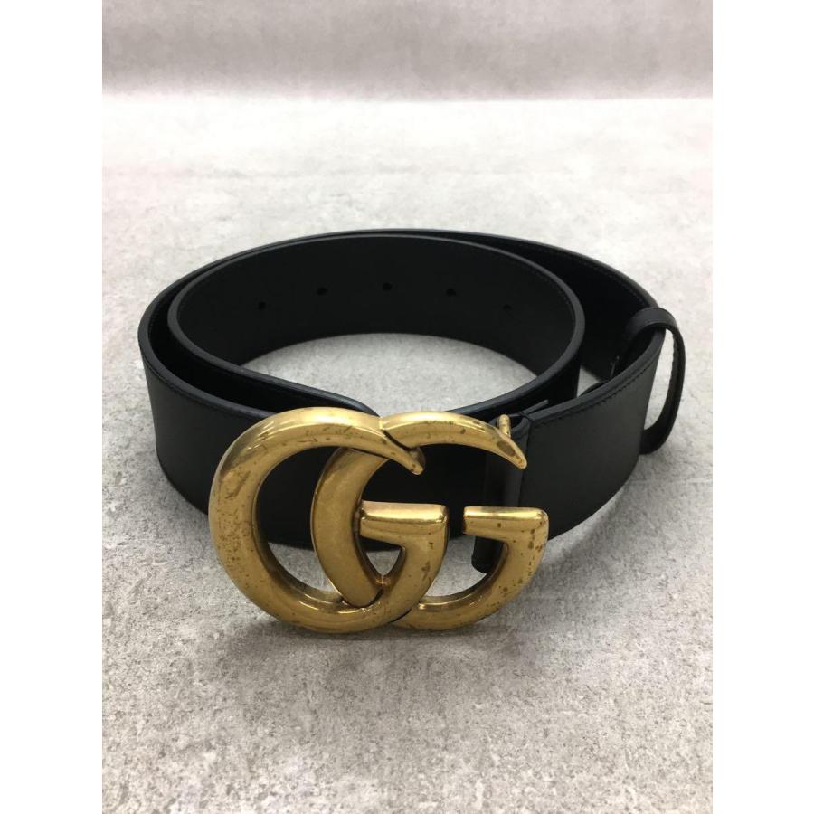 GUCCI◇ベルト/レザー/BLK/無地/レディース/400593 : セカンド GUCCI◇ベルト/レザー/BLK/無地/レディース/400593 : セカンド