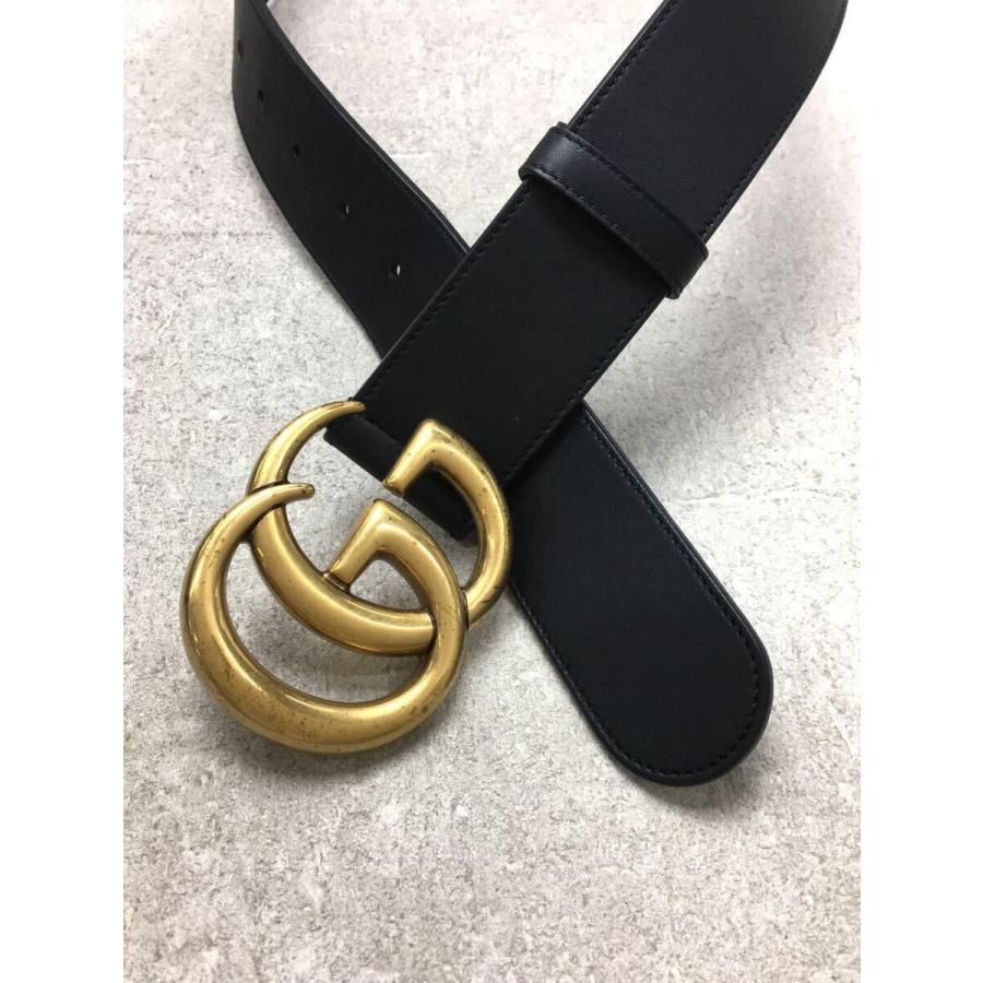 GUCCI◇ベルト/レザー/BLK/無地/レディース/400593 : セカンド GUCCI◇ベルト/レザー/BLK/無地/レディース/400593 : セカンド