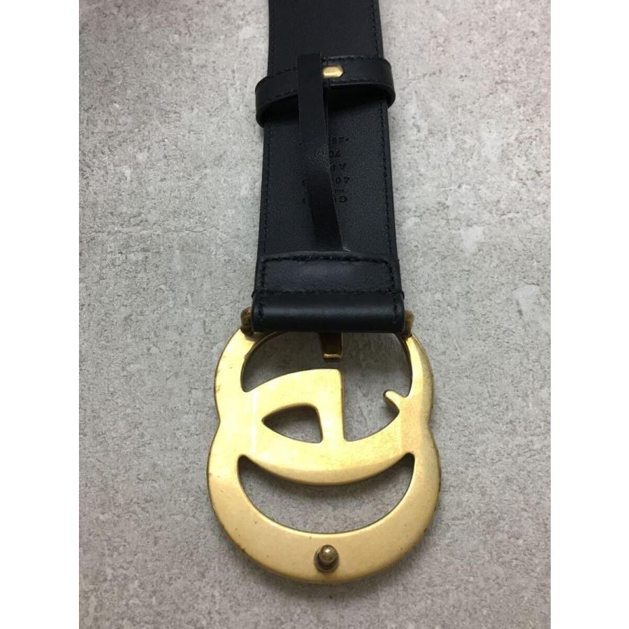 GUCCI◇ベルト/レザー/BLK/無地/レディース/400593 : セカンド GUCCI◇ベルト/レザー/BLK/無地/レディース/400593 : セカンド