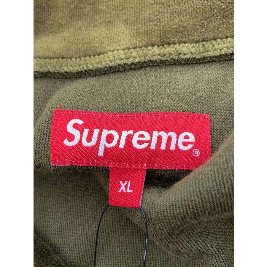 Supreme◇22FW/Studded Velour Track Jacket/XL/ベロア/GRN/無地