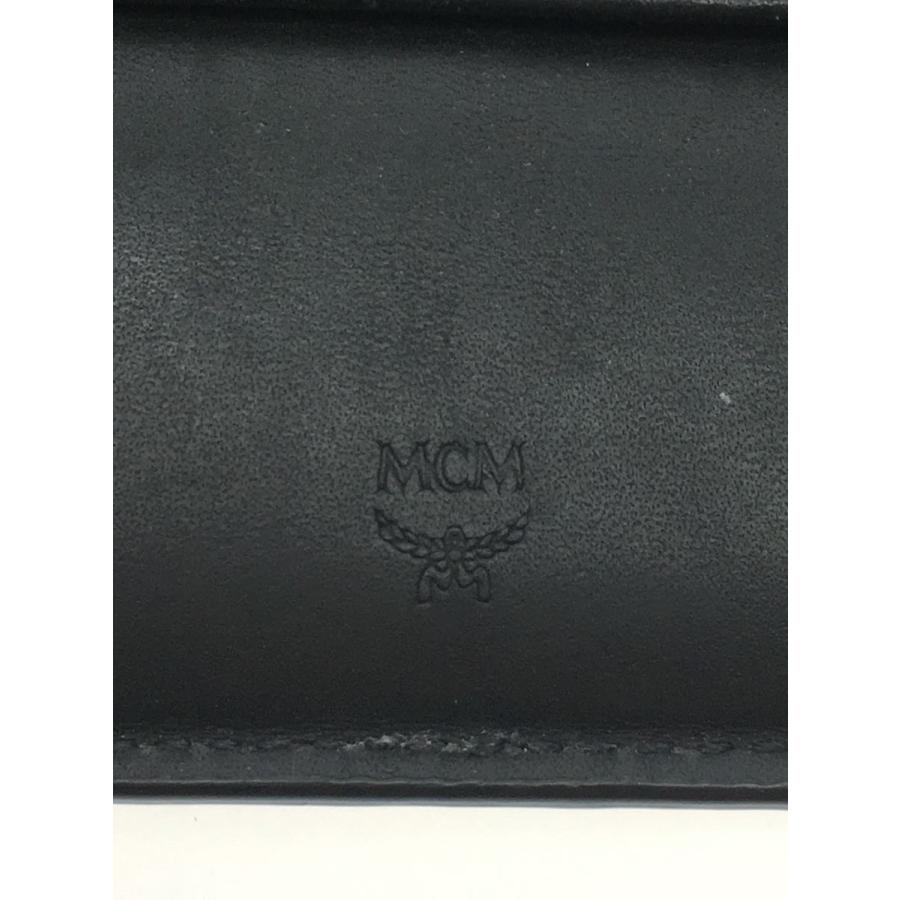 MCM◆2つ折り財布/レザー/BLK/総柄/メンズ/MXSAAVI01BK001