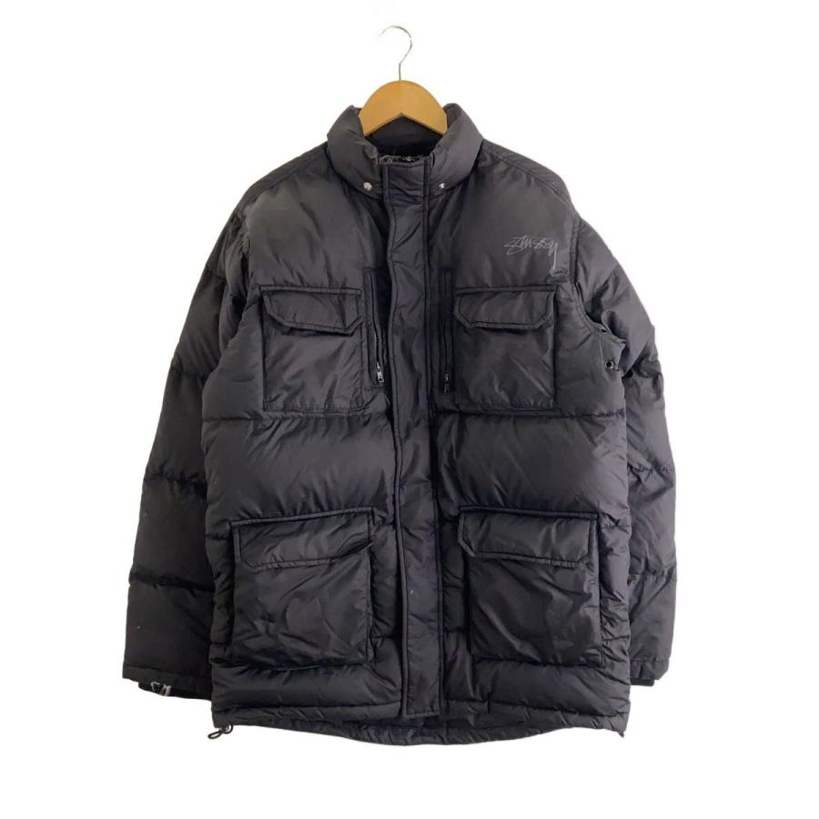 【最終値下げ‼️】Stussy 黒 ダウンジャケット M STUSSY◇ダウンジャケット/M/ポリエステル/BLK/無地// : セカンド