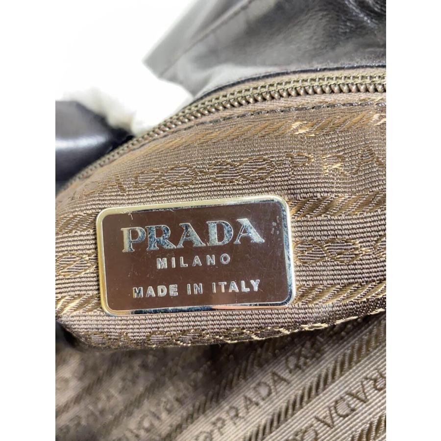 PRADA◆トートバッグ/レザー/BRW/無地｜ssol-shopping｜05