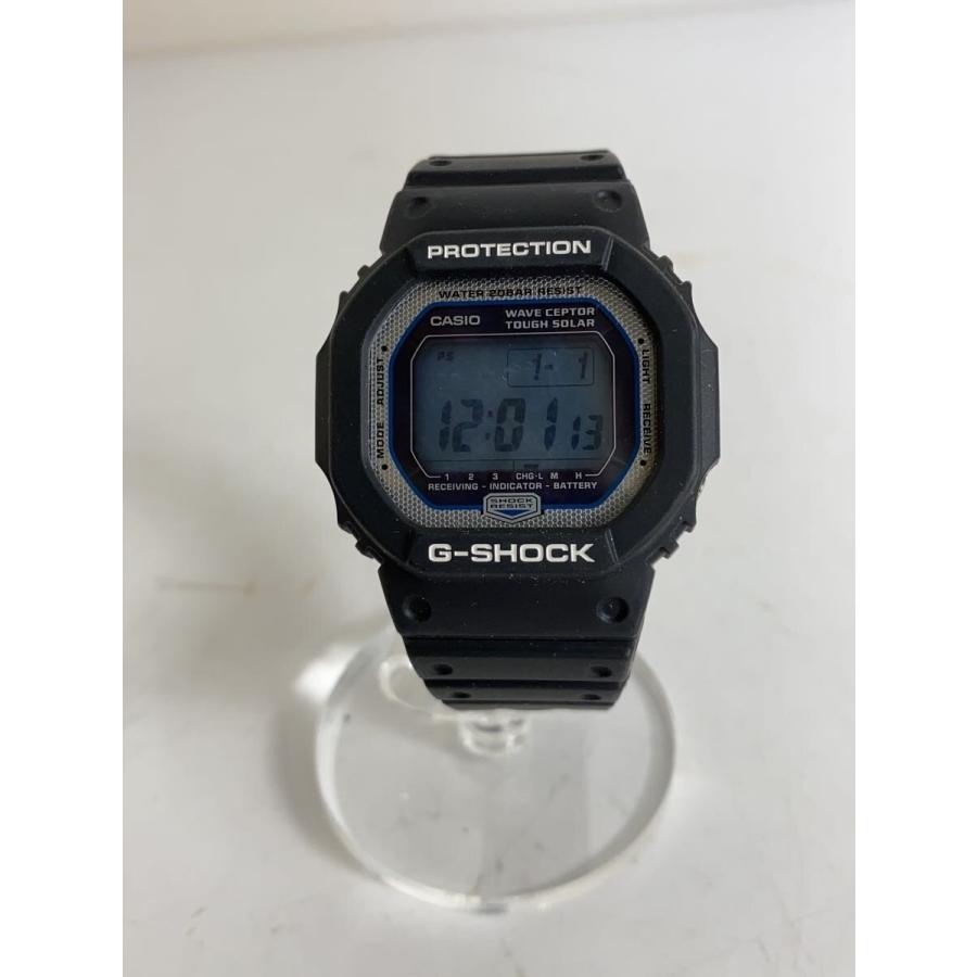 CASIO◇ソーラー腕時計/デジタル/ラバー/SLV/BLK/SS/GW-5600LVJ