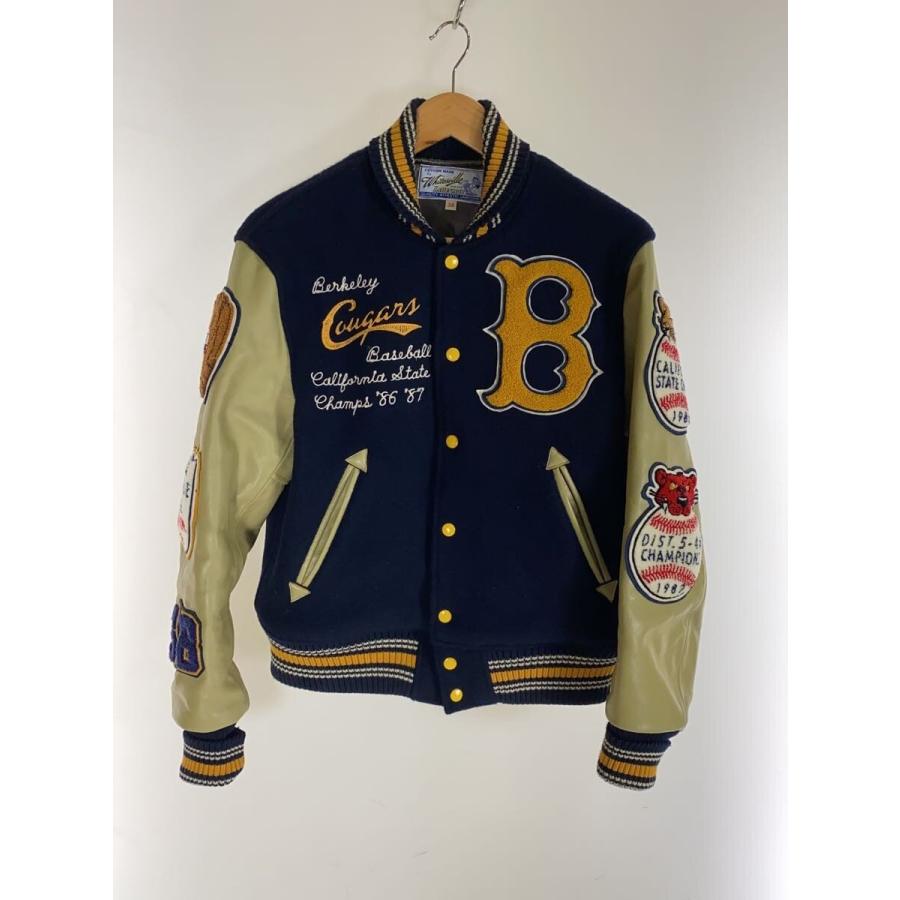 Whitesville◇スタジャン/38/ウール/WV10731/ワッペン/刺繍/カスタム