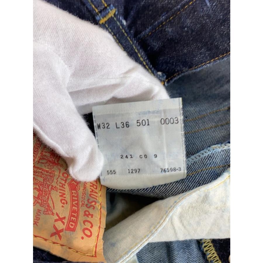 Levi's◇97年/バレンシア/USA製/ボタン裏555/濃紺/ビッグE/32/コットン