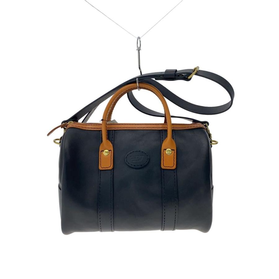 HERZ◇ボストンバッグ/レザー/BLK// : セカンドストリートYahoo!店