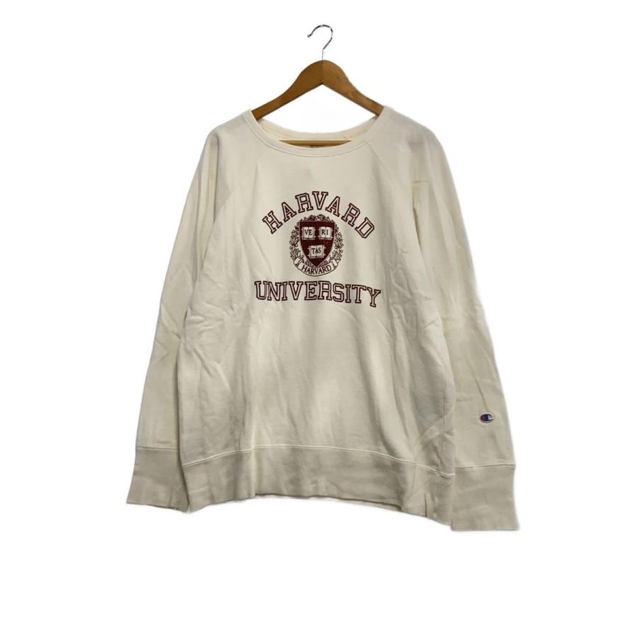 Champion◇復刻ランタグ/スウェット/XL/コットン/CRM/無地/HV3114002