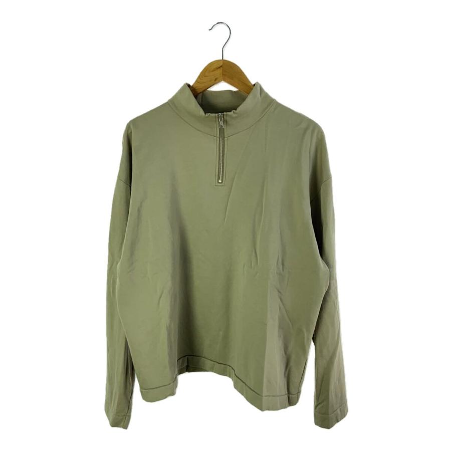 AURALEE◇20AW ELASTIC HIGH GAUGE SWEAT HALF ZIP P/O /4/KHK 