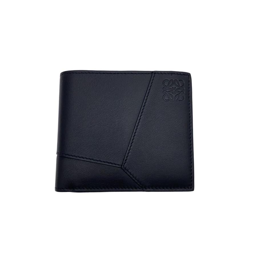 LOEWE 二つ折り財布 黒 レザー LOEWE◇2つ折り財布/レザー/BLK/メンズ : セカンドストリートYahoo!店