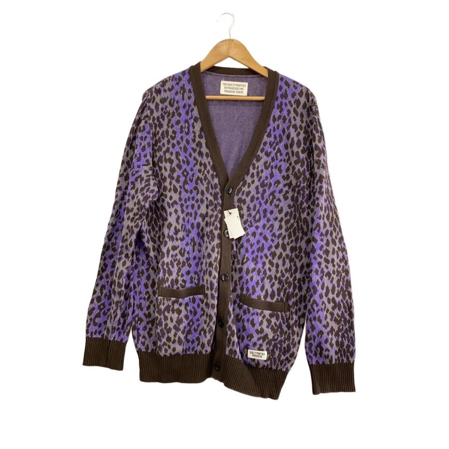 WACKO MARIA◇カーディガン(薄手)/M/コットン/PUP/レオパード