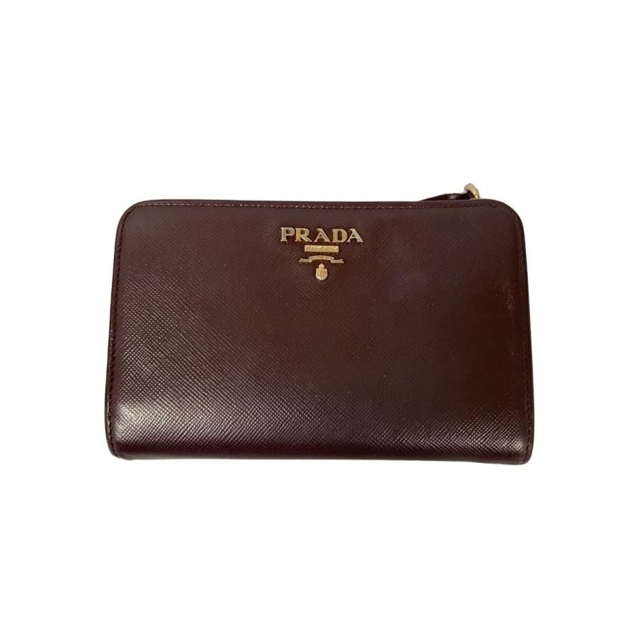PRADA二つ折り財布 PRADA◇2つ折り財布/レザー/BRW/レディース : セカンドストリートYahoo