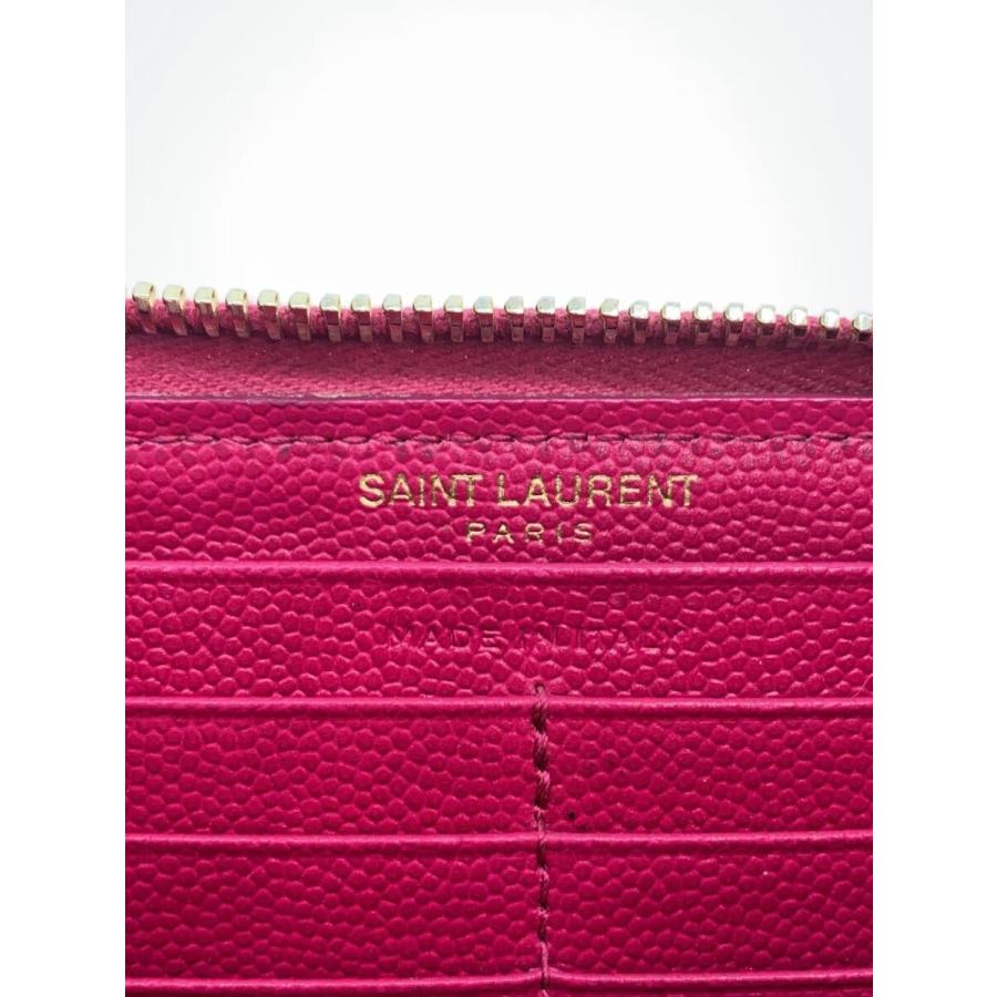 YVES SAINT LAURENT◇長財布/レザー/PNK/レディース/358094
